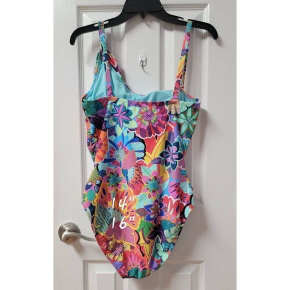Blue Rod Beattie Make it Pop One Shoulder Swimsuit 12 - Picture 4 of 11